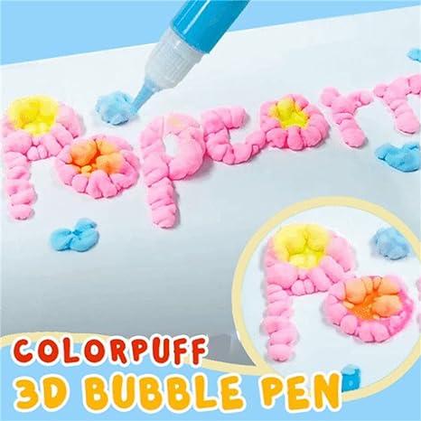 Vibrant set of Unisex 3D PuffMaster puffy pens, perfect for unique textured art and creative projects.