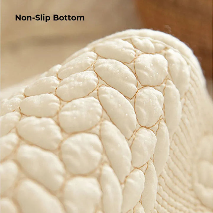 Elegant 3D wheat embroidered cotton couch cover, non-slip and washable for modern home decor