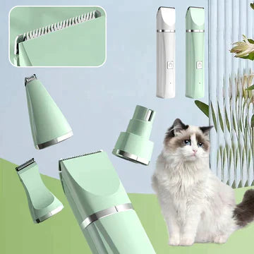 Quiet pet grooming clippers with USB charging, perfect for stress-free dog and cat trimming