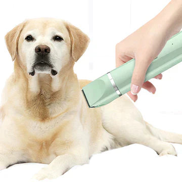 Versatile pet grooming kit: dog clippers, cat trimmer, paw trimmer, and nail grinder attachments