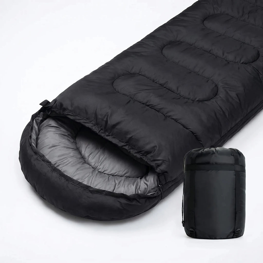 Warm & durable 4-Season Mummy Sleeping Bag, perfect outdoor gear for hiking and cold weather camping adventures.