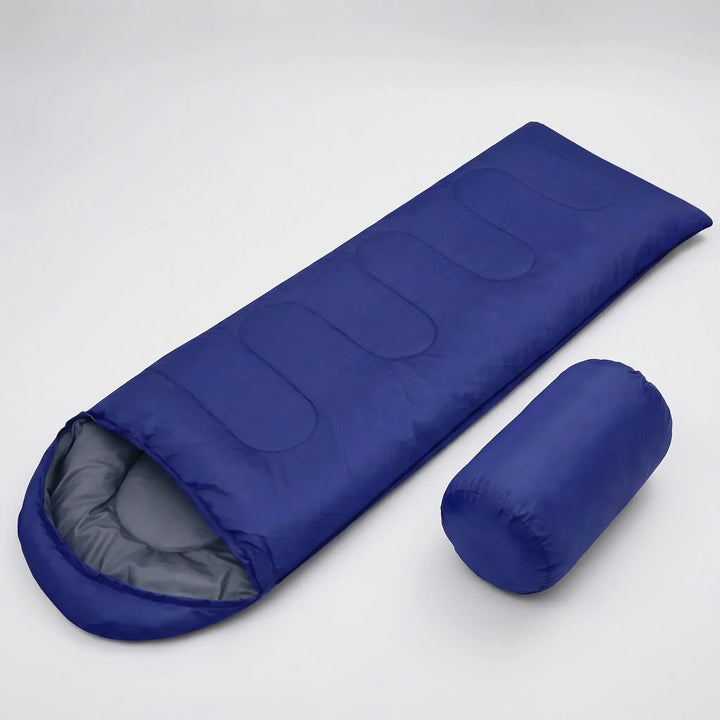 Unisex 4-Season Camping Sleeping Bag, featuring both mummy and envelope styles for adaptable cold weather warmth.