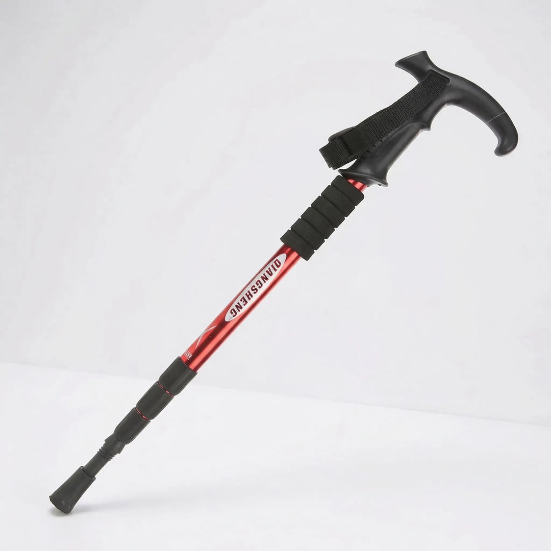 Lightweight unisex folding hiking pole, 4-section. Provides stable trail support for all your adventures.