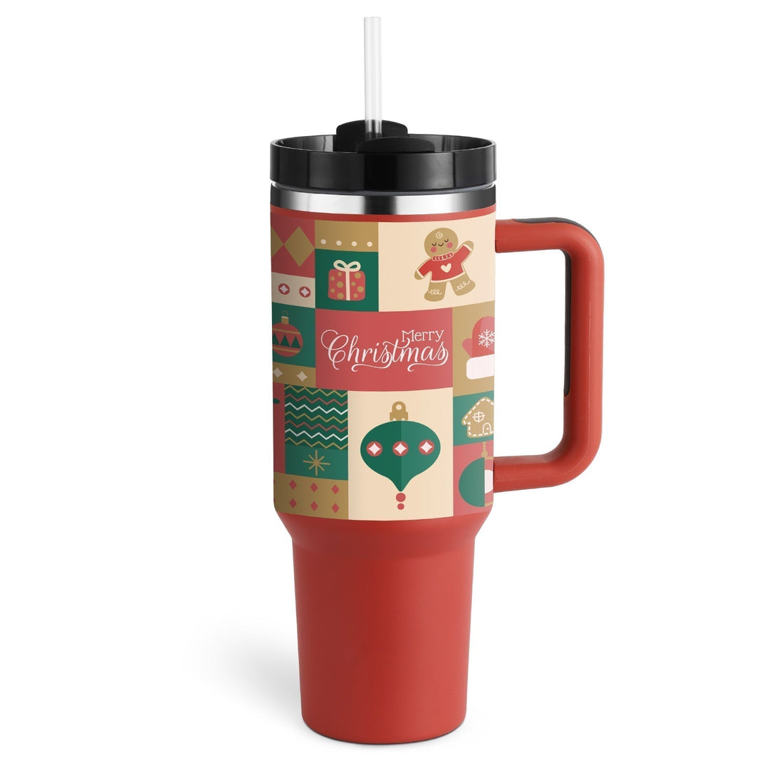 ChillMate 40 fl oz travel mug. Insulated, reusable, with handle & straw. Keeps drinks perfect all day.
