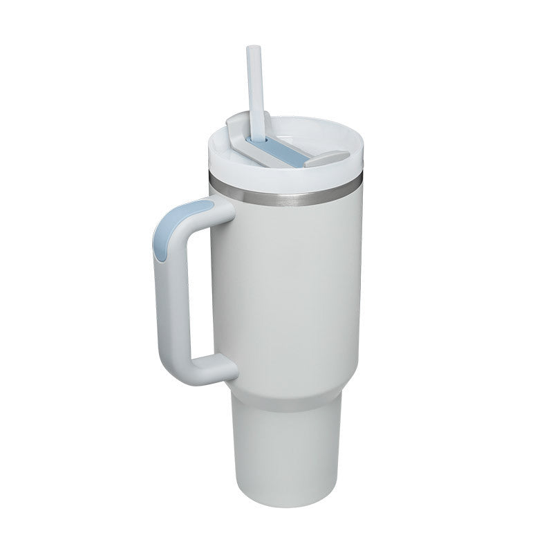 ChillMate 40oz insulated travel tumbler. With handle & straw. A perfect reusable coffee or water mug.