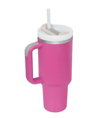 ChillMate 40 fl oz insulated travel mug. Unisex design with handle & straw. For everyday hydration.