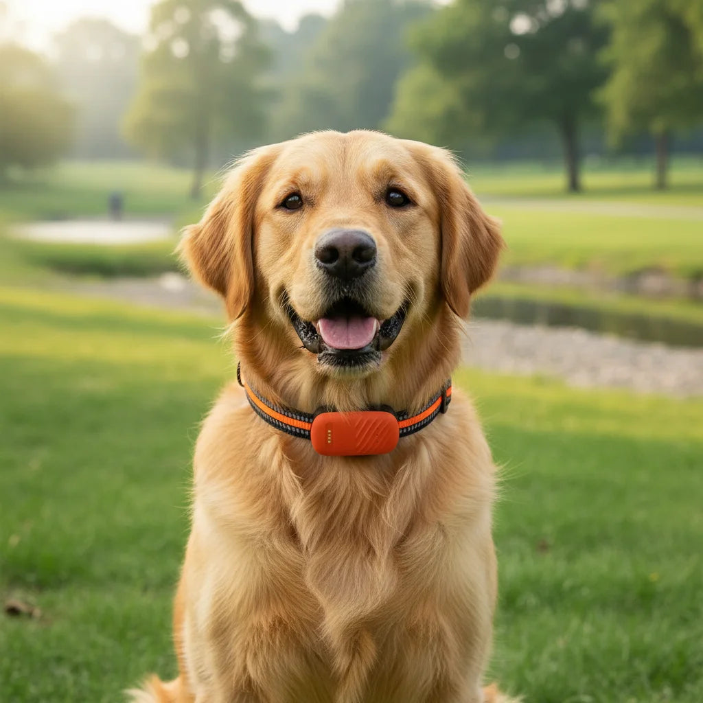 Realtime 4G GPS tracker for dog & cat, pet safety, geofencing, long battery life, black collar
