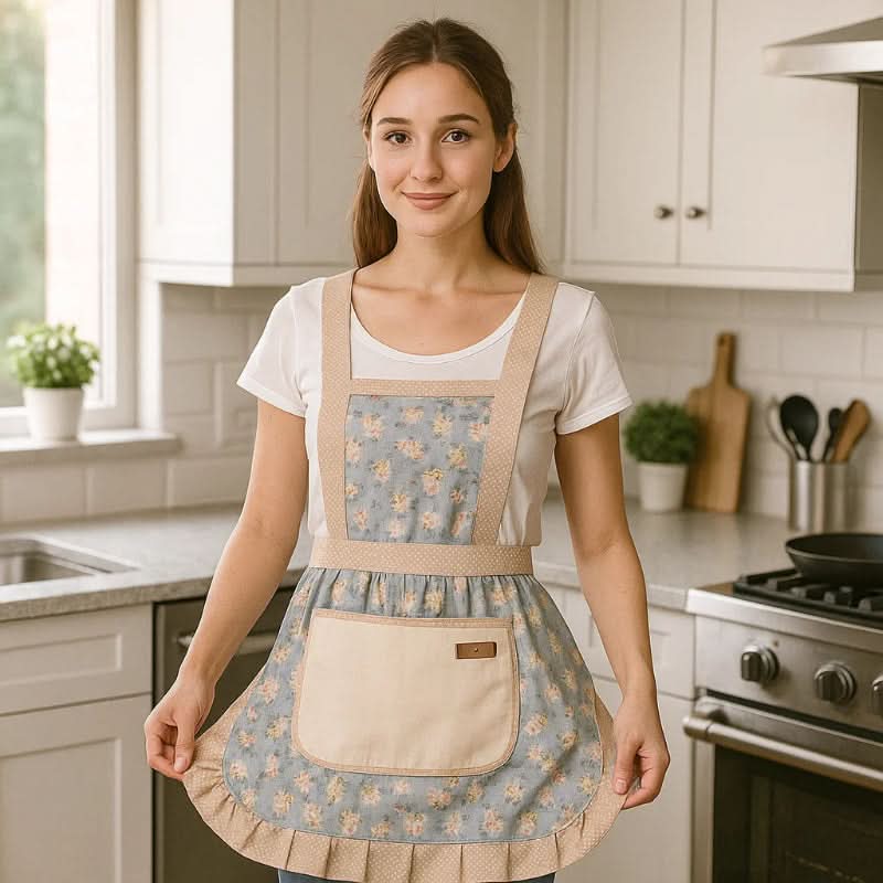 Durable cooking & baking apron for home chefs, adjustable and comfortable for all kitchen tasks.