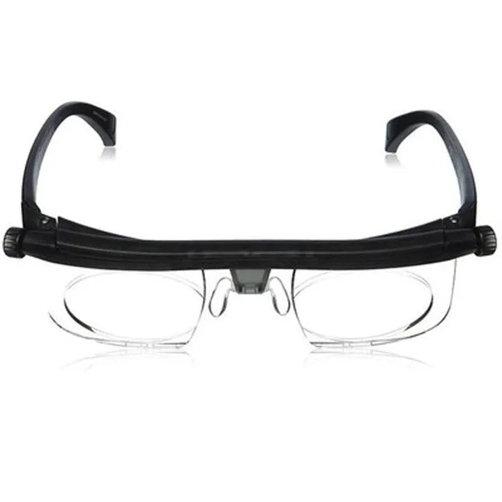 Unisex adjustable focus glasses for near & far vision, ideal for reading & driving, VisiFlex eyewear.