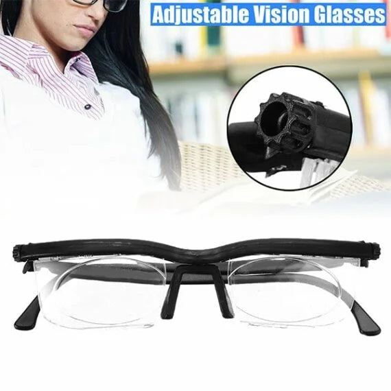 Unisex VisiFlex adjustable focus eyewear for near & far vision. Clear, versatile glasses for all.