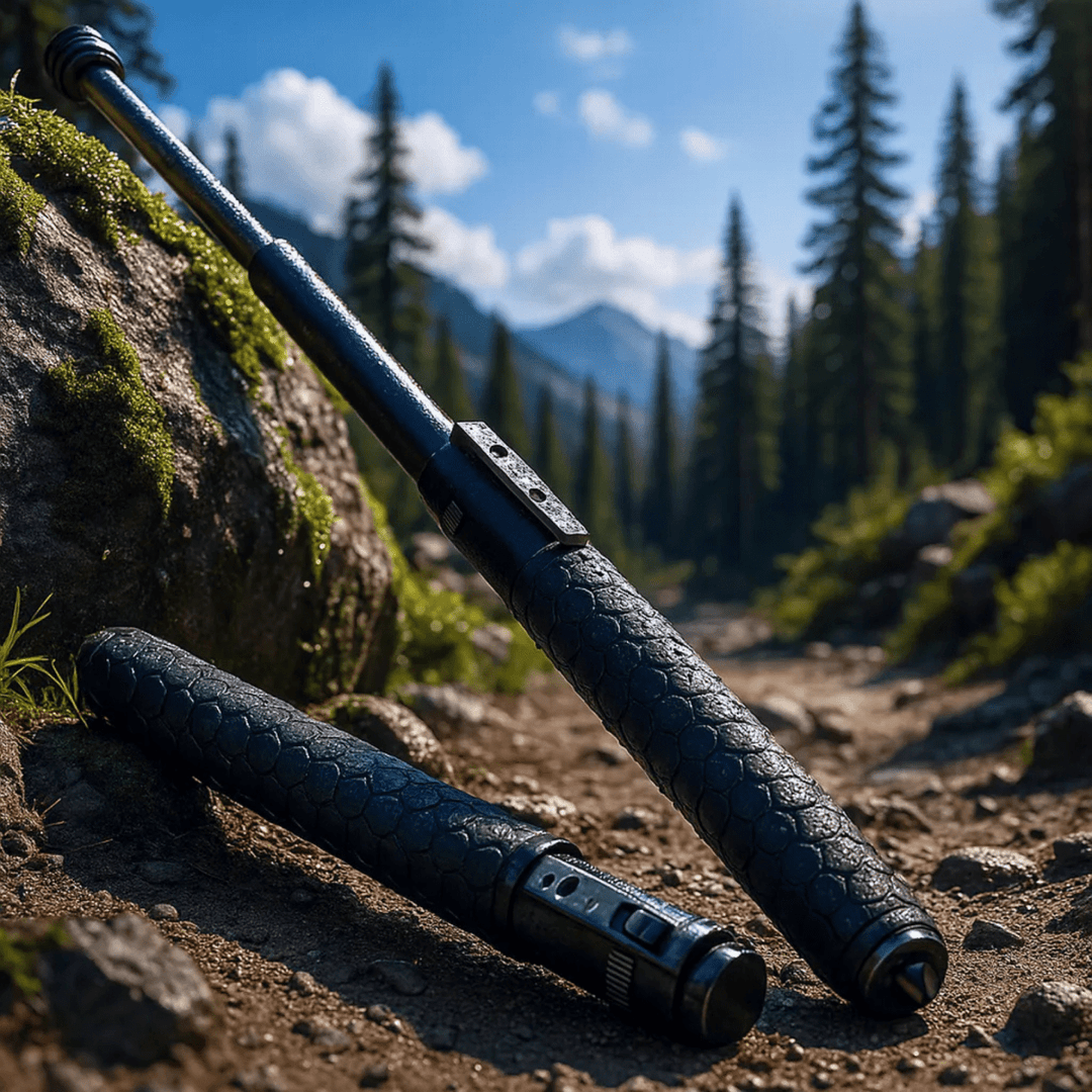 Unisex adjustable hiking pole with anti-slip grip for stable trekking and outdoor adventures.