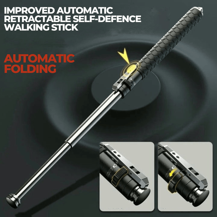 Compact adjustable hiking pole with comfortable anti-slip grip, ideal travel accessory for trails.