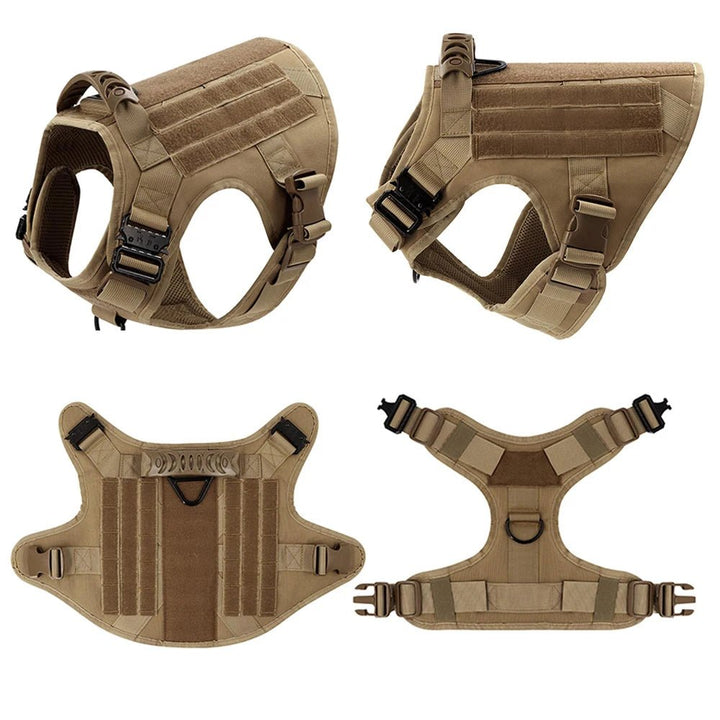 Unisex K9 harness in bright color, highlighting its adjustable chest and belly straps for custom fit.