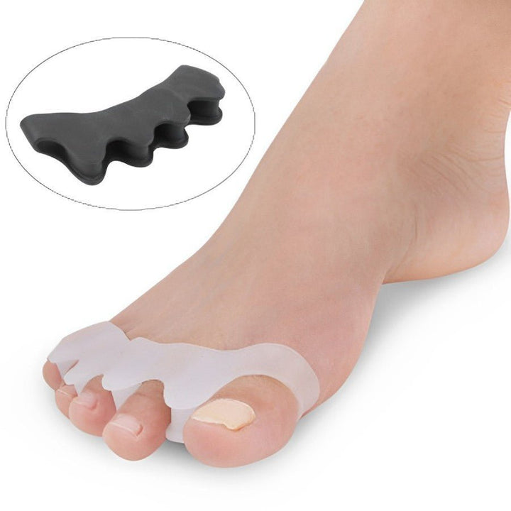 Foot comfort straightener brace with adjustable straps for hammer toe relief & improved toe alignment.