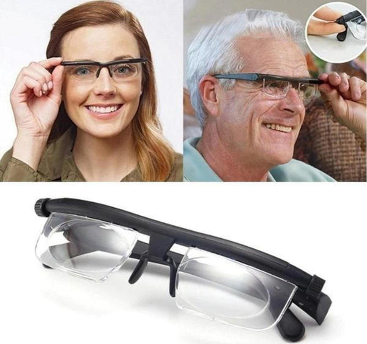 Daily wear adjustable prescription eyewear for men & women. Dual lens vision correction reading glasses.