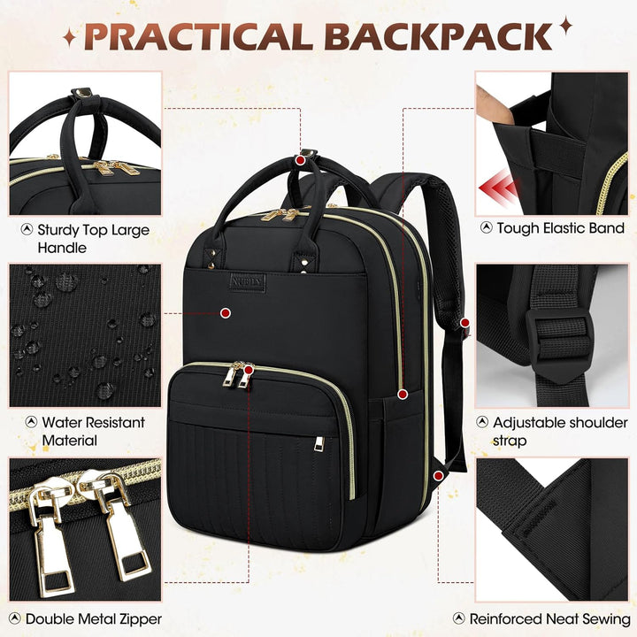 Multi-compartment AeroFlex daypack for work, school, or travel. Water-resistant unisex backpack with laptop sleeve.