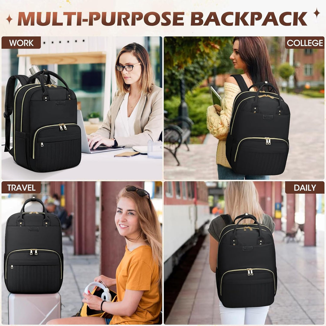 Durable AeroFlex Series water-resistant laptop backpack for daily use. Unisex design, great for students & pros.