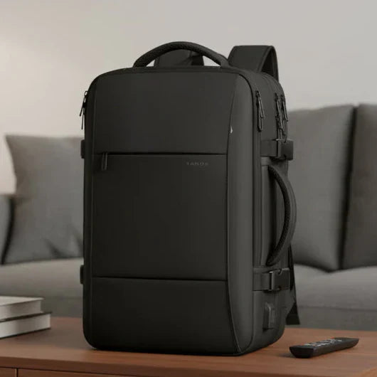 Unisex aesthetic business backpack with padded laptop compartment, perfect for professionals & students.