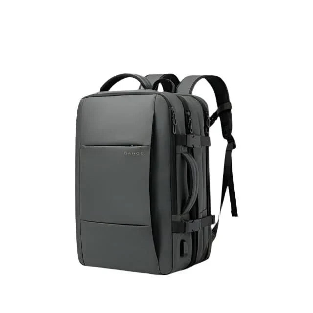 Professional aesthetic laptop backpack, spacious main compartment for business and personal essentials.