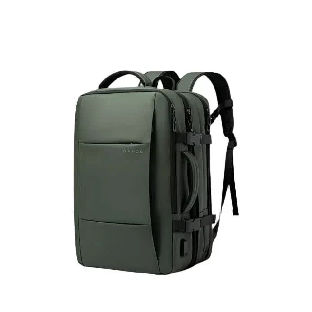 Premium unisex business backpack, dedicated 17-inch laptop compartment for urban professionals & students.