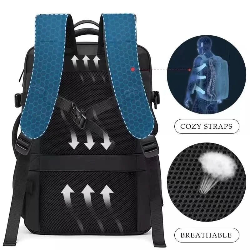 Professional unisex work & school backpack, large capacity, aesthetic design for everyday use.