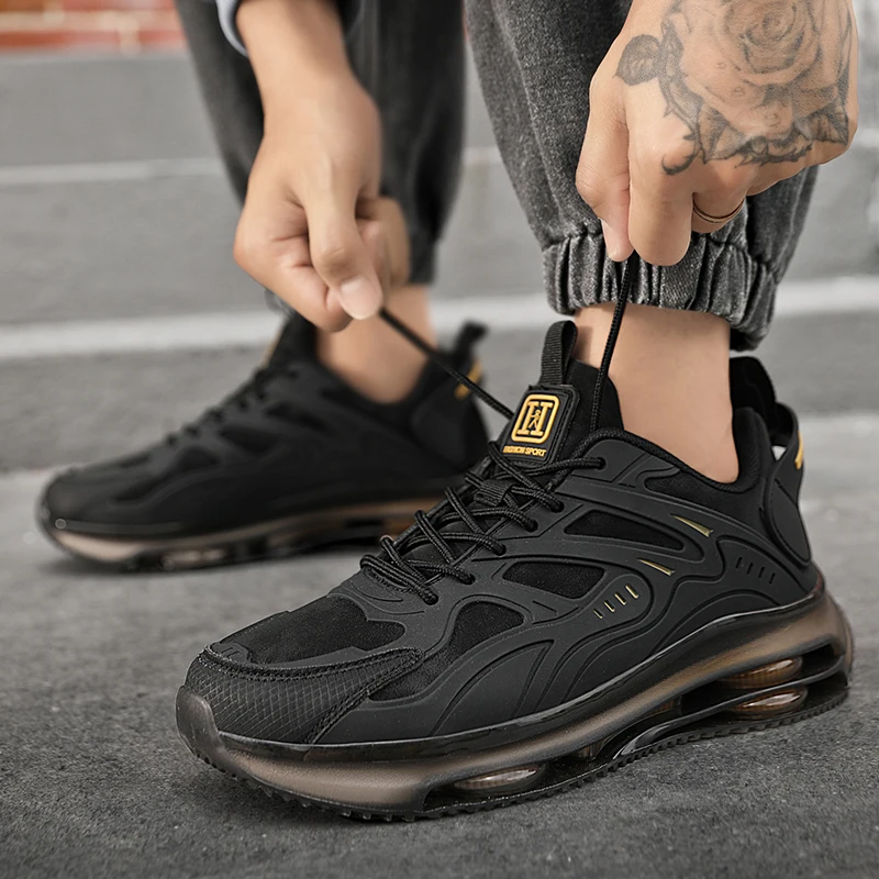 Breathable unisex running shoes with superior shock absorption, ideal for long-distance runs.