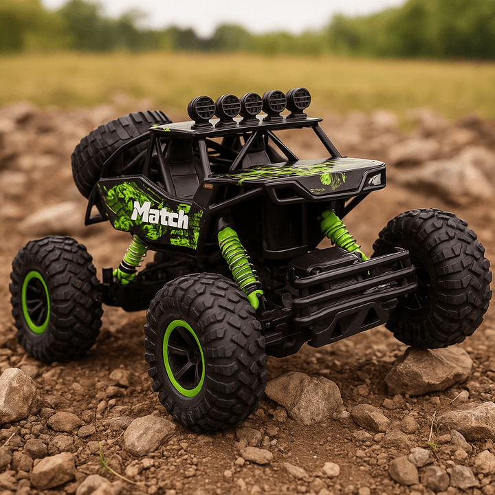 Family enjoying a fun outdoor day, playing with the All-Terrain Remote Control Monster Truck.