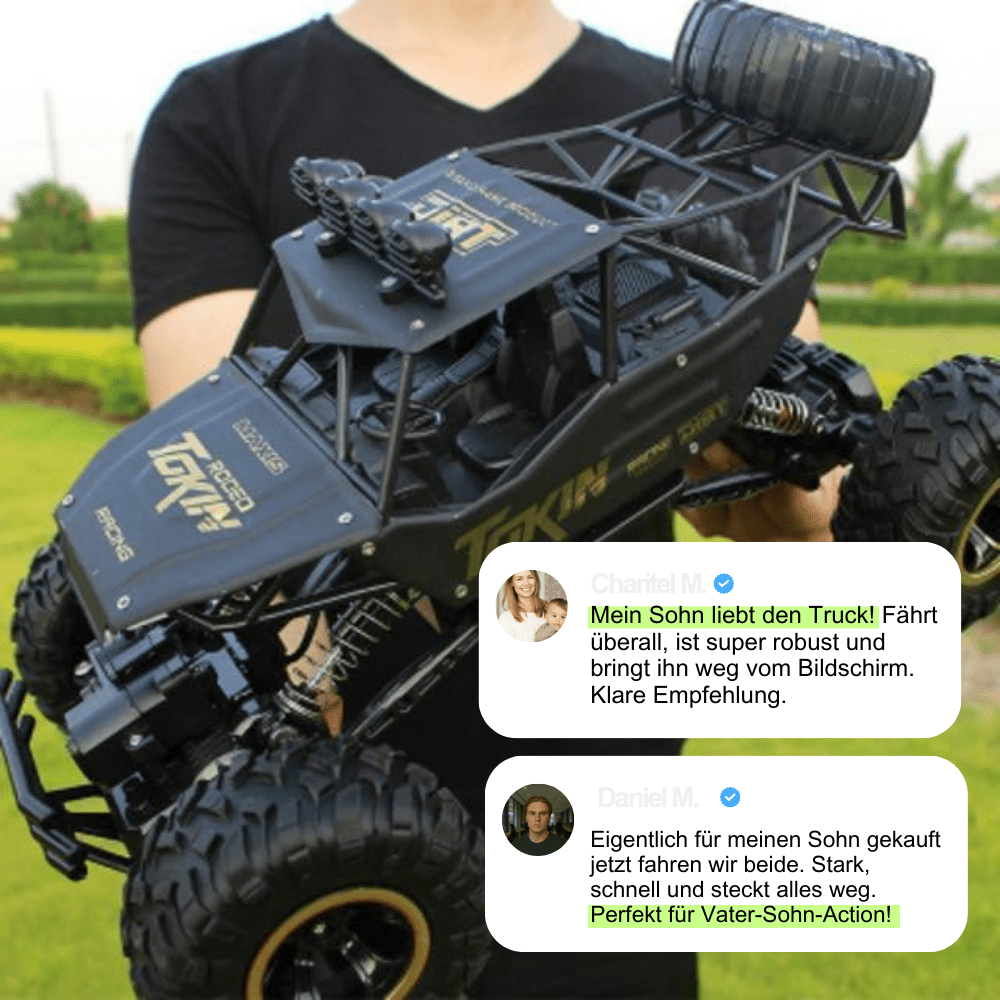 Front view of the powerful 4x4 All-Terrain RC Truck, ready for exciting outdoor adventures.