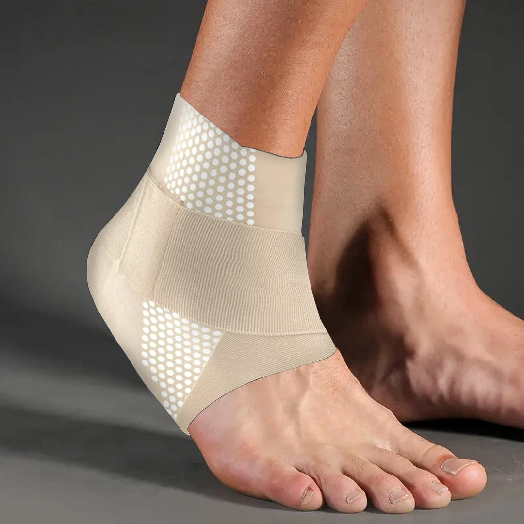 Unisex athletic ankle brace for football & soccer, providing foot support, comfort & injury prevention.