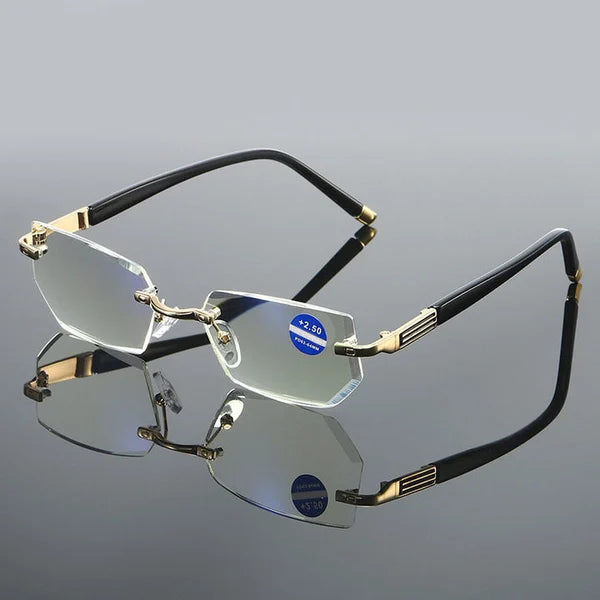 Vision care solution: Unisex multifocal glasses with anti-blue light & anti-glare for digital devices.