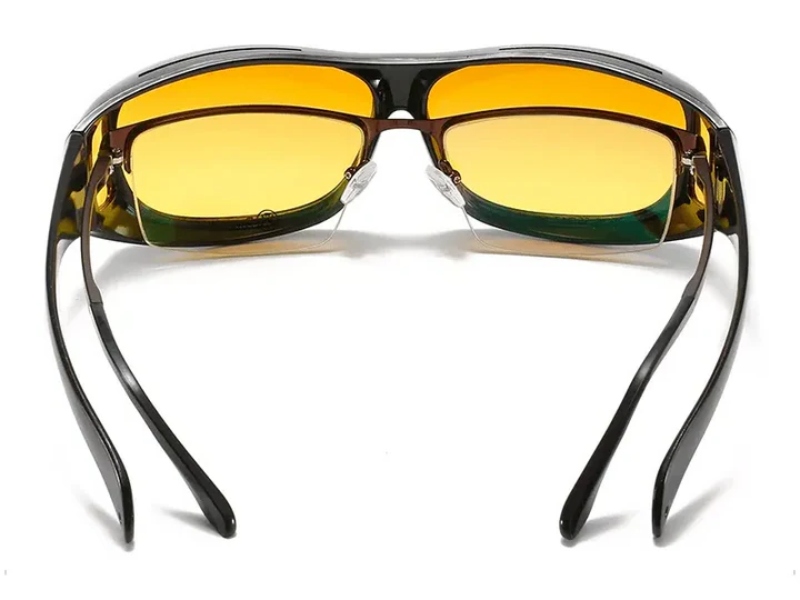 Anti-glare eyewear for night driving, designed to enhance vision and reduce glare.
