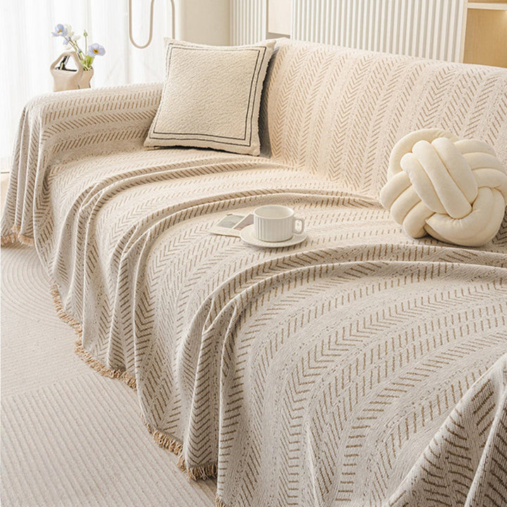 Durable pet-friendly chenille sofa cover, providing scratch resistance and easy maintenance