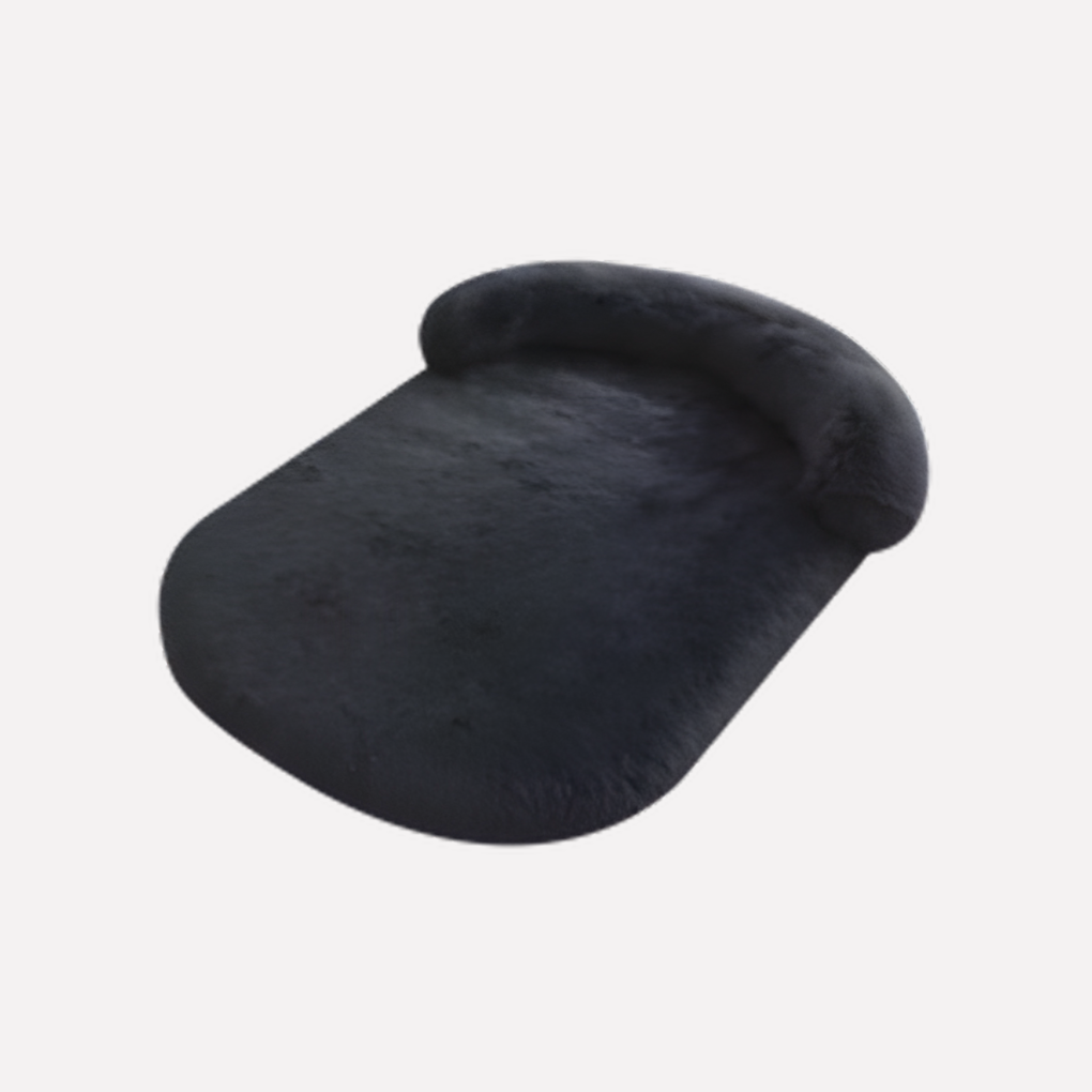 Pet bed for dogs & cats, anti-slip design prevents movement on hard floors, grey color