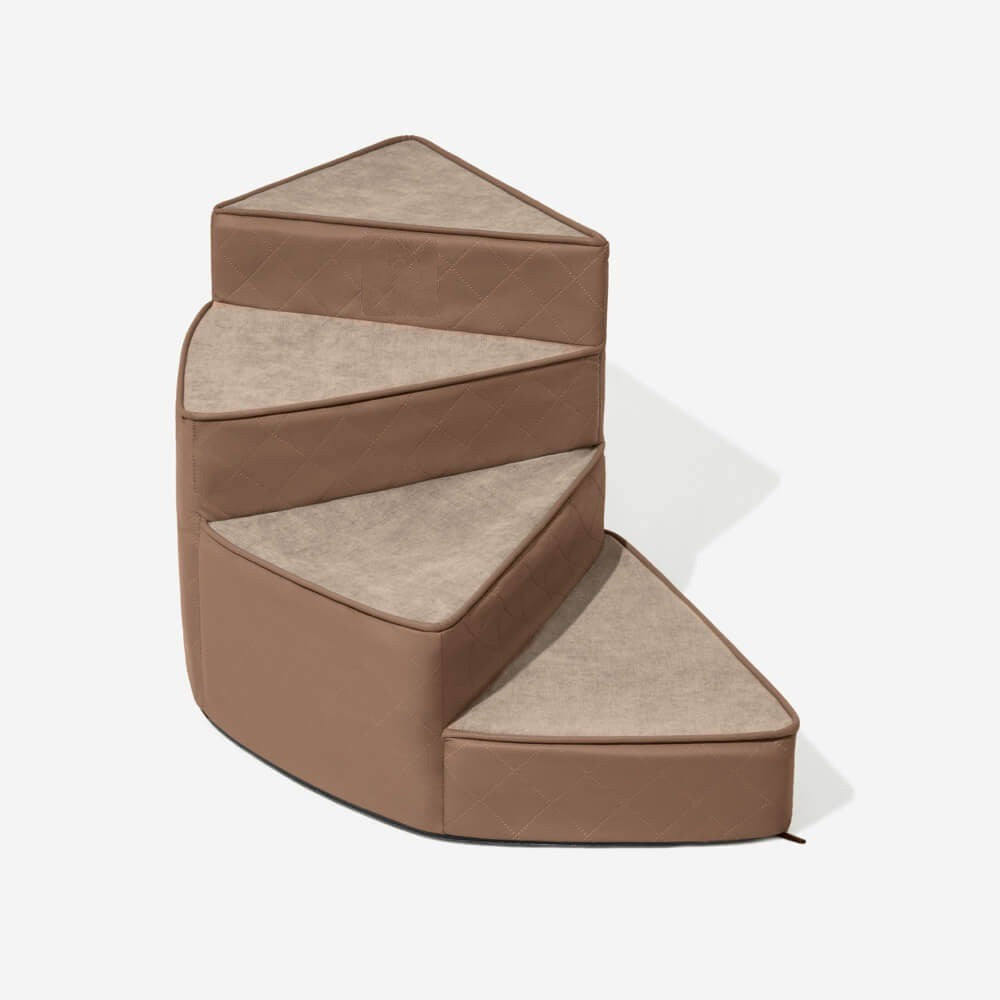 Unisex anti-slip pet steps with easy-clean, water-repellent faux leather material