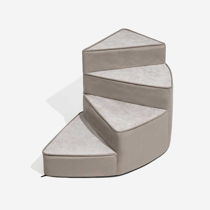 Cat descending faux leather pet steps, safe and stable design for joint protection
