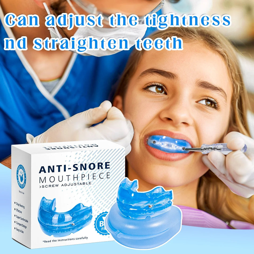 BPA-free anti-snore dental guard. A travel-friendly sleep aid mouth guard designed for effective snoring relief.