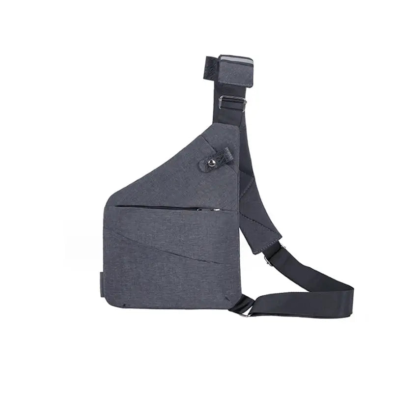 Durable unisex crossbody bag, featuring anti-theft zippers for enhanced security while traveling.