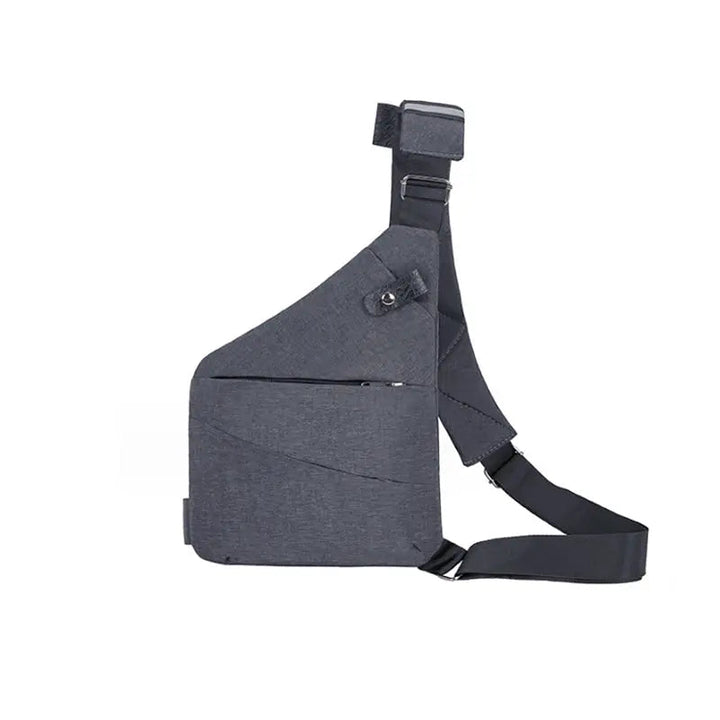 Durable unisex crossbody bag, featuring anti-theft zippers for enhanced security while traveling.