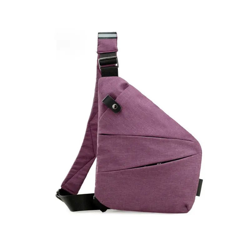 Slim profile anti-theft shoulder bag, a lightweight and secure solution for travel and city life.