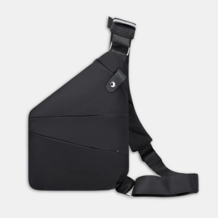 Compact anti-theft travel sling bag with secure zippers & RFID blocking for essentials.