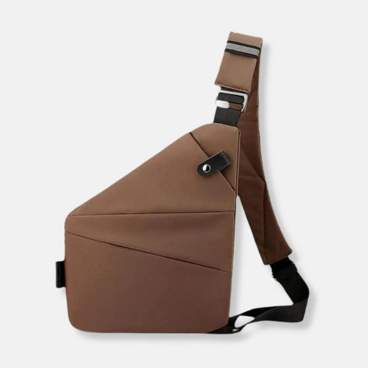 Durable anti-theft sling bag, designed for secure travel, features organized storage & comfort.