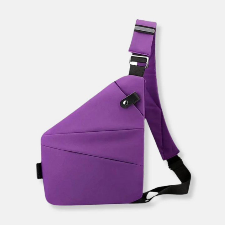 Secure anti-theft sling bag with RFID protection, a versatile unisex chest bag for adventure.
