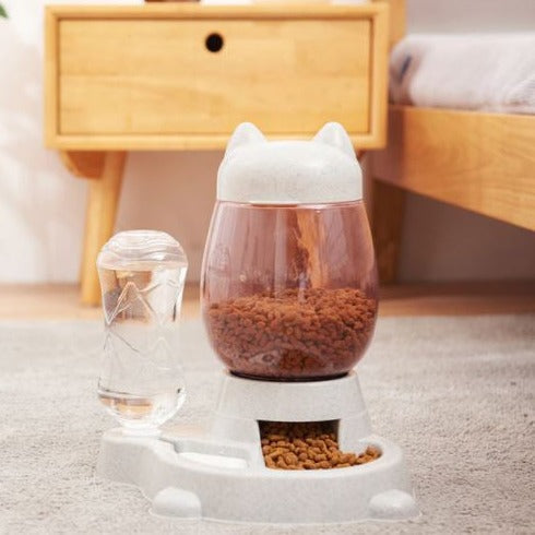 Durable automatic pet feeding and watering station, essential cat and dog supplies for busy pet owners