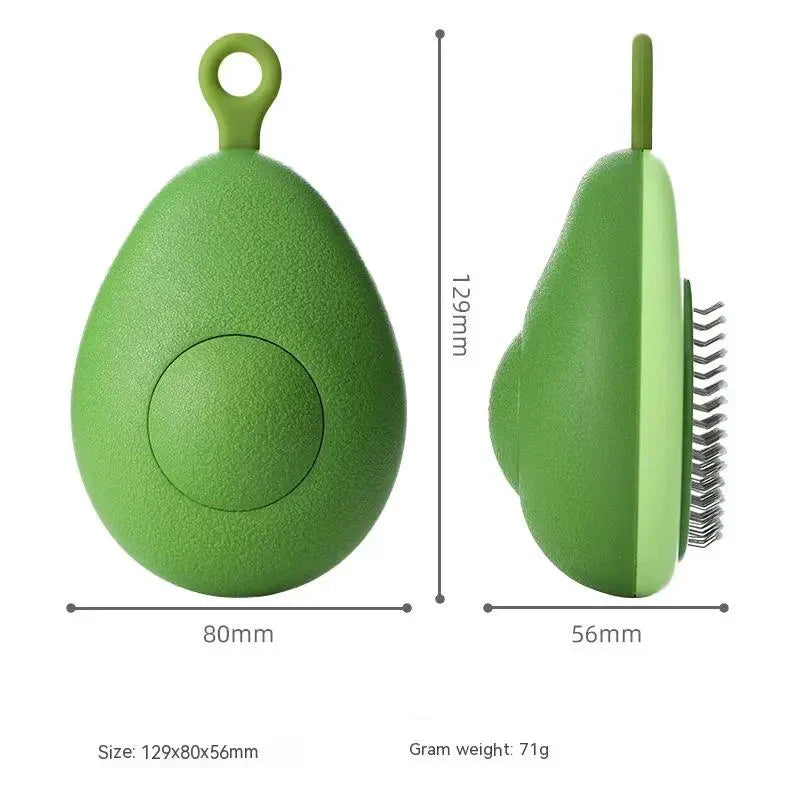 Multifunctional avocado hair brush, perfect for adding volume and shine, used for hair care.