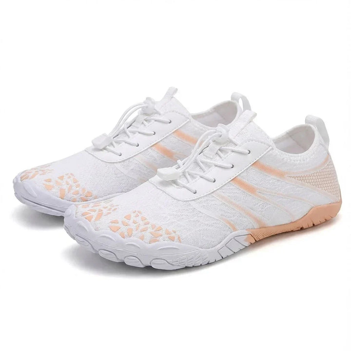Unisex barefoot shoes featuring a wide toe box & flexible sole for natural movement, comfort & walking.