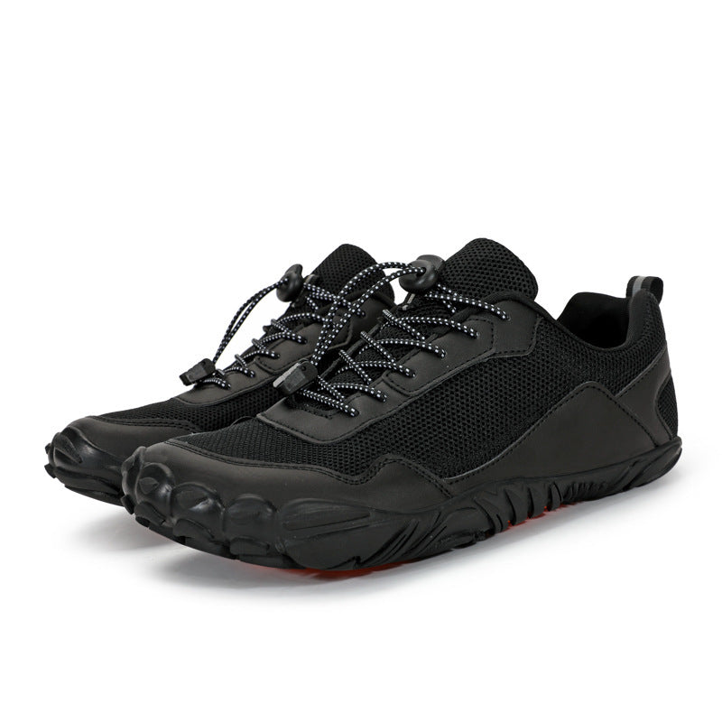 Flexible sole barefoot hiking trainers, promoting natural movement and ground feel for all outdoor activities.