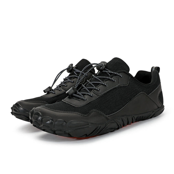 Flexible sole barefoot hiking trainers, promoting natural movement and ground feel for all outdoor activities.