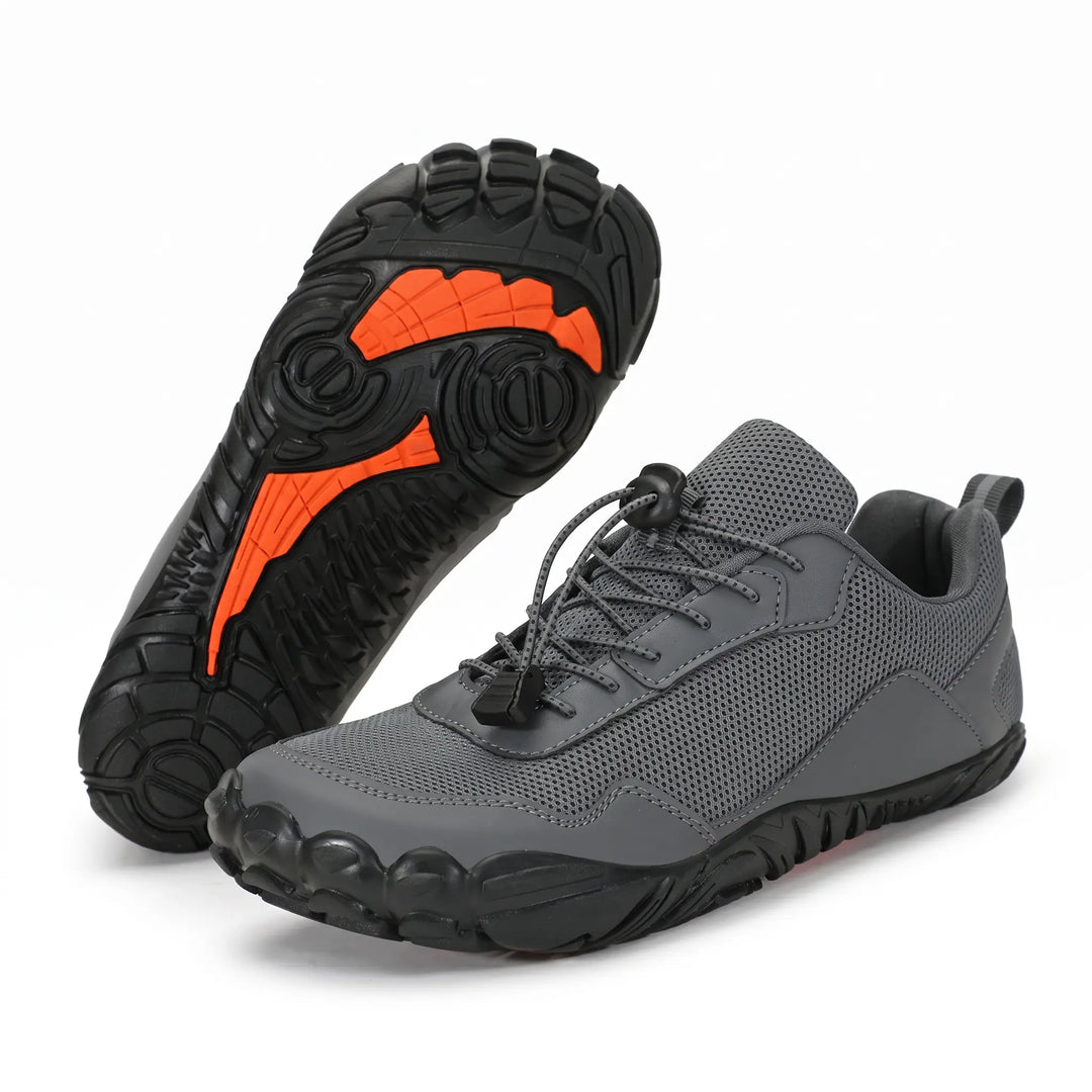 Unisex active walking shoes with a flexible, non-slip sole, offering a barefoot feel for daily adventures.