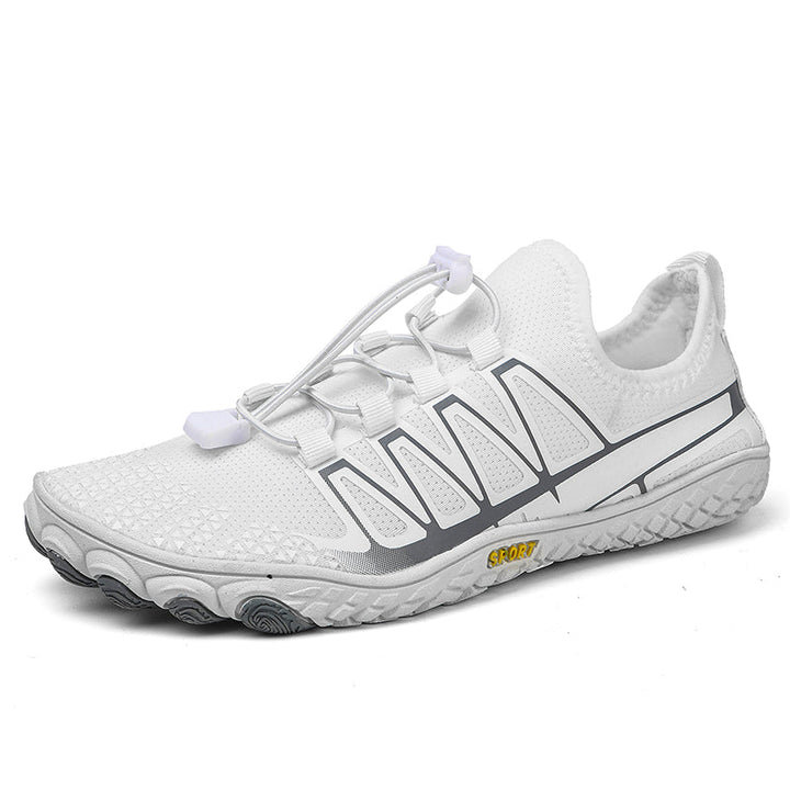 Breathable unisex running shoes with a minimalist barefoot feel. Perfect for natural movement.