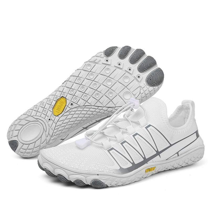 Athletic minimalist shoes, promoting natural foot mechanics. Lightweight & breathable for unisex wear.